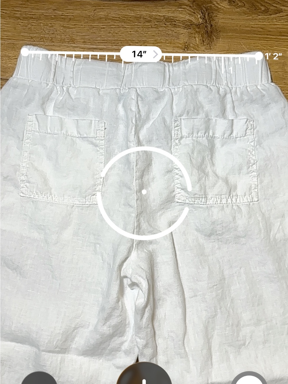 Marrakech 100% Linen White Jogger Pants Size Medium - Picture 7 of 9